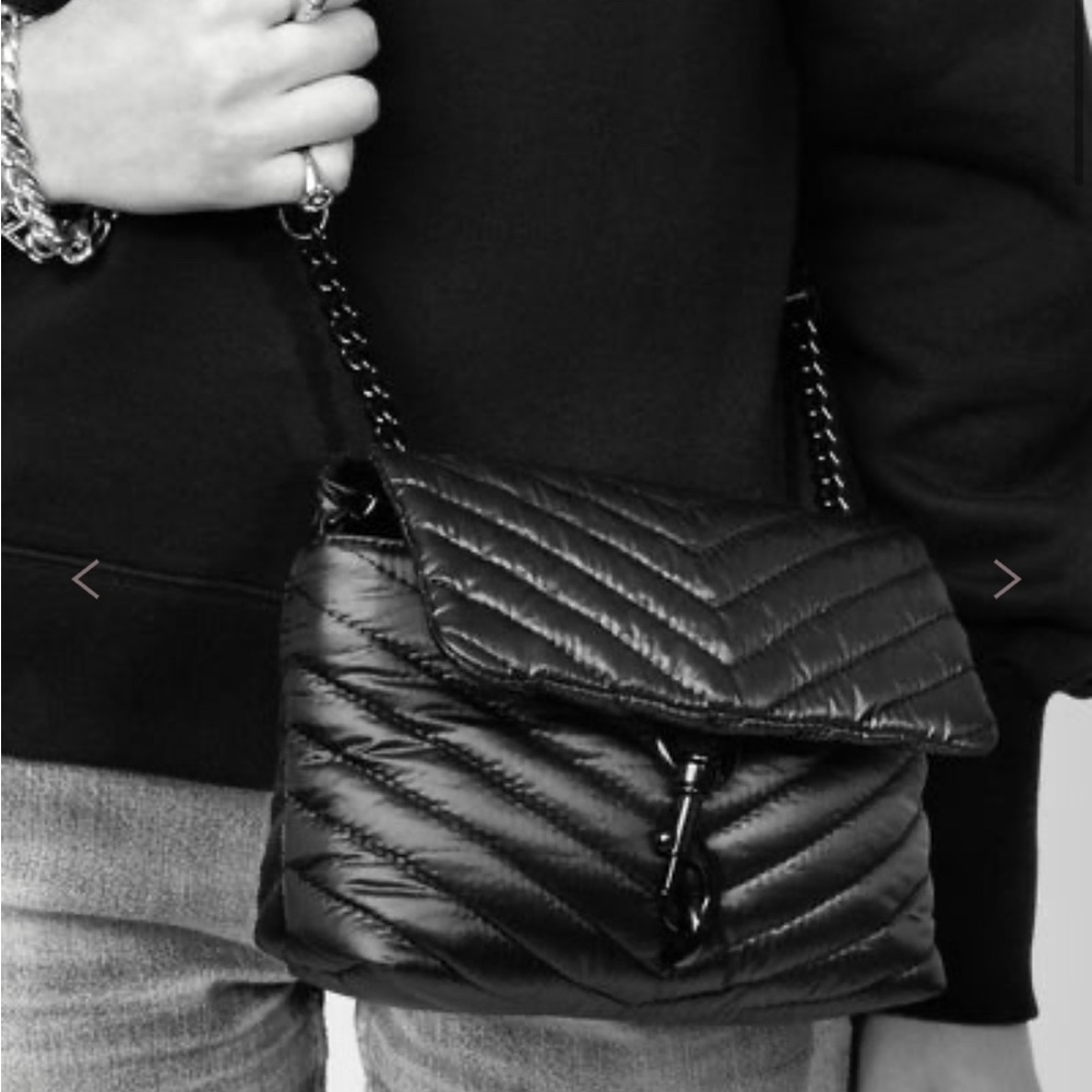 Rebecca Minkoff Edie Quilted Nylon Crossbody Bag New - Picture 3 of 6